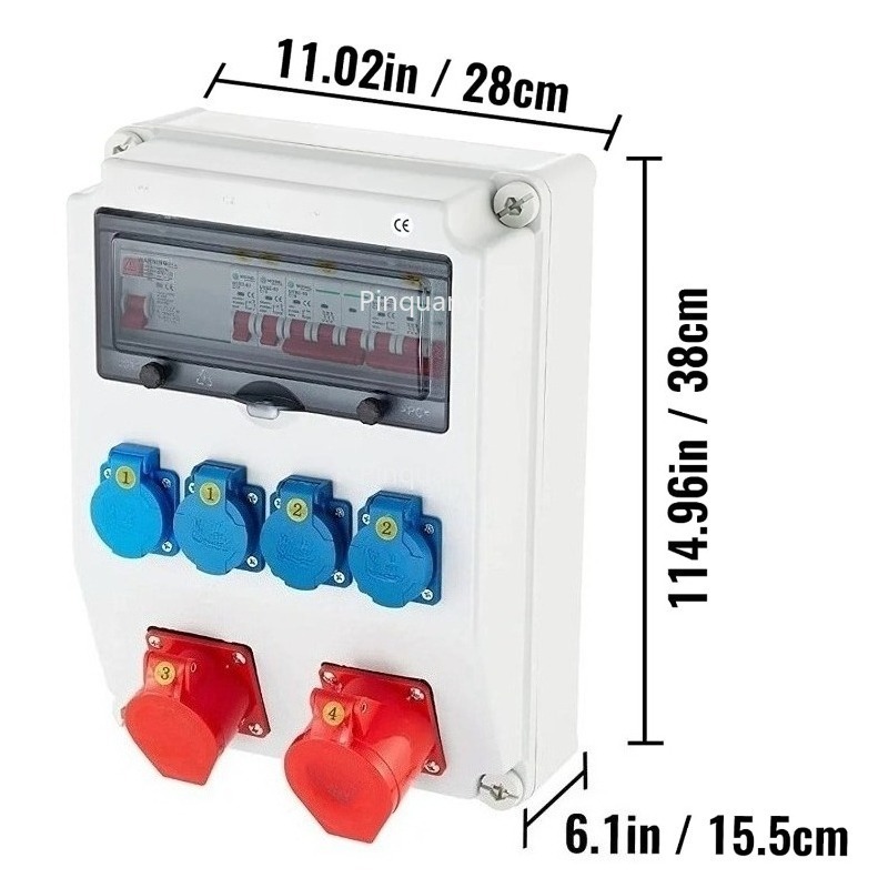 Outdoor Power Distributors - Enchufes 1x enchufe adaptador, caja de