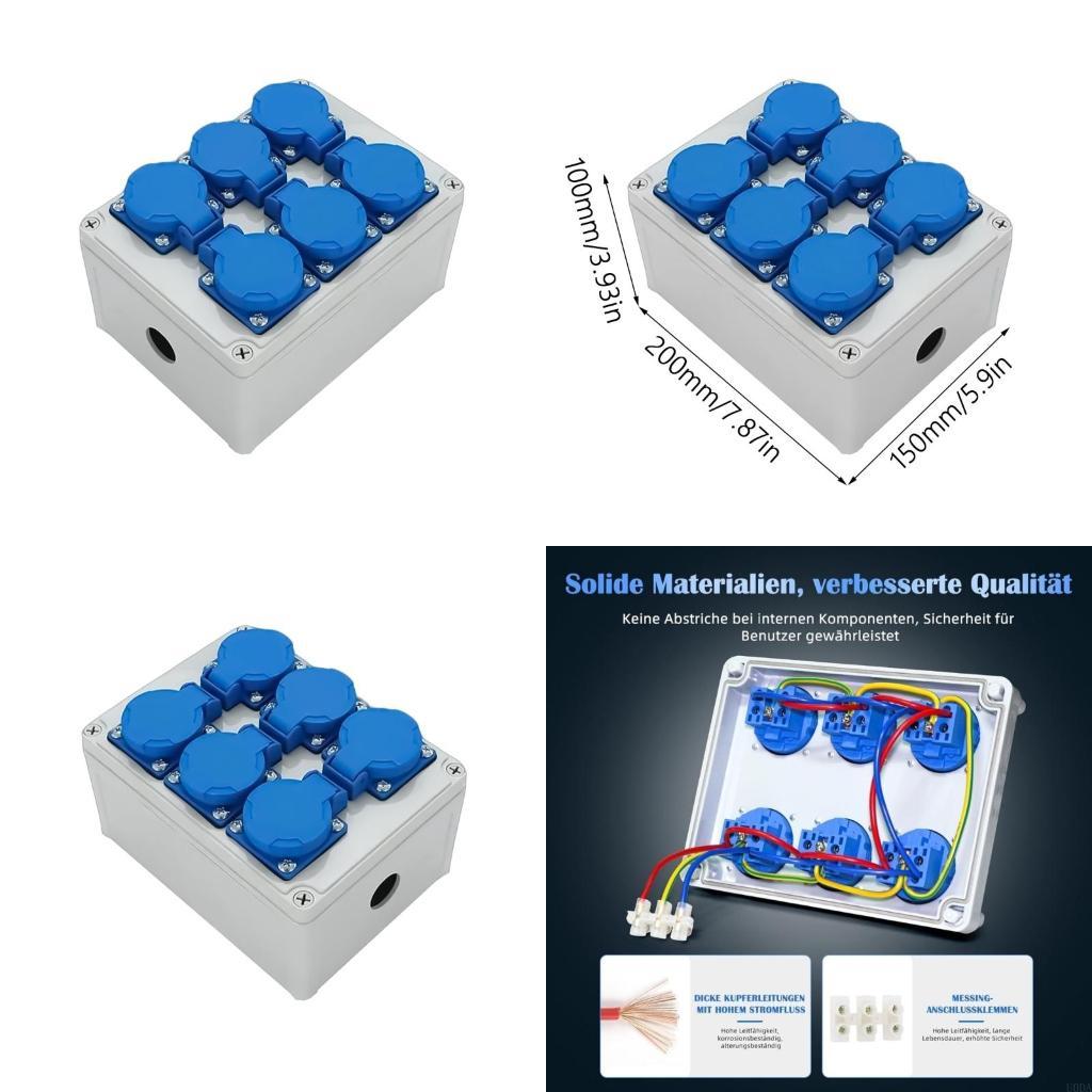 Outdoor Power Distributors - Caja distribuidora energía para enchufe pared,