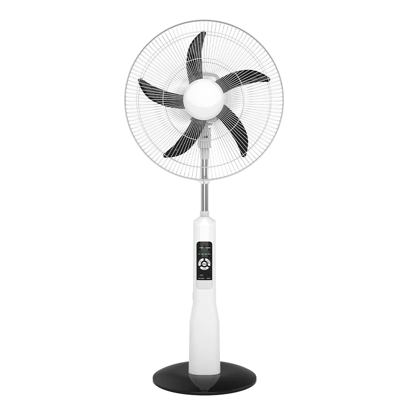 Outdoor Power Garage - Ventilador de Pie Metálico Recargable Solar