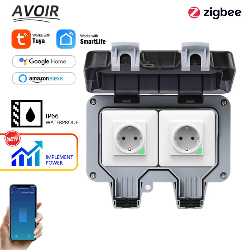 Outdoor Power Hub - Avoir Tuya Zigbee enchufes eléctricos IP66