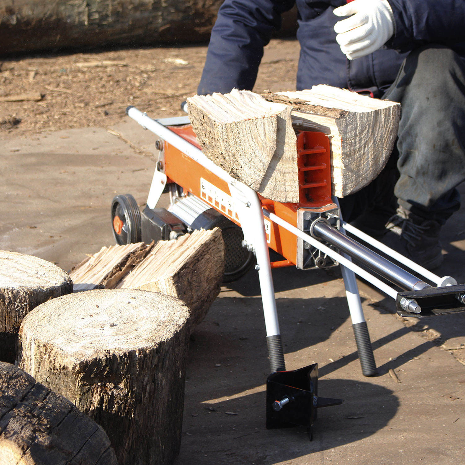 Log Splitter Electric - Máquina Cortadora de Leña Hidráulica Eléctrica