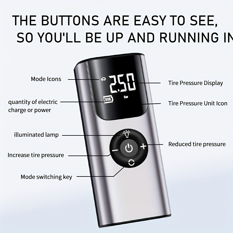 Inflador de neumáticos portáti - Air Compressor Portable reseña y precio