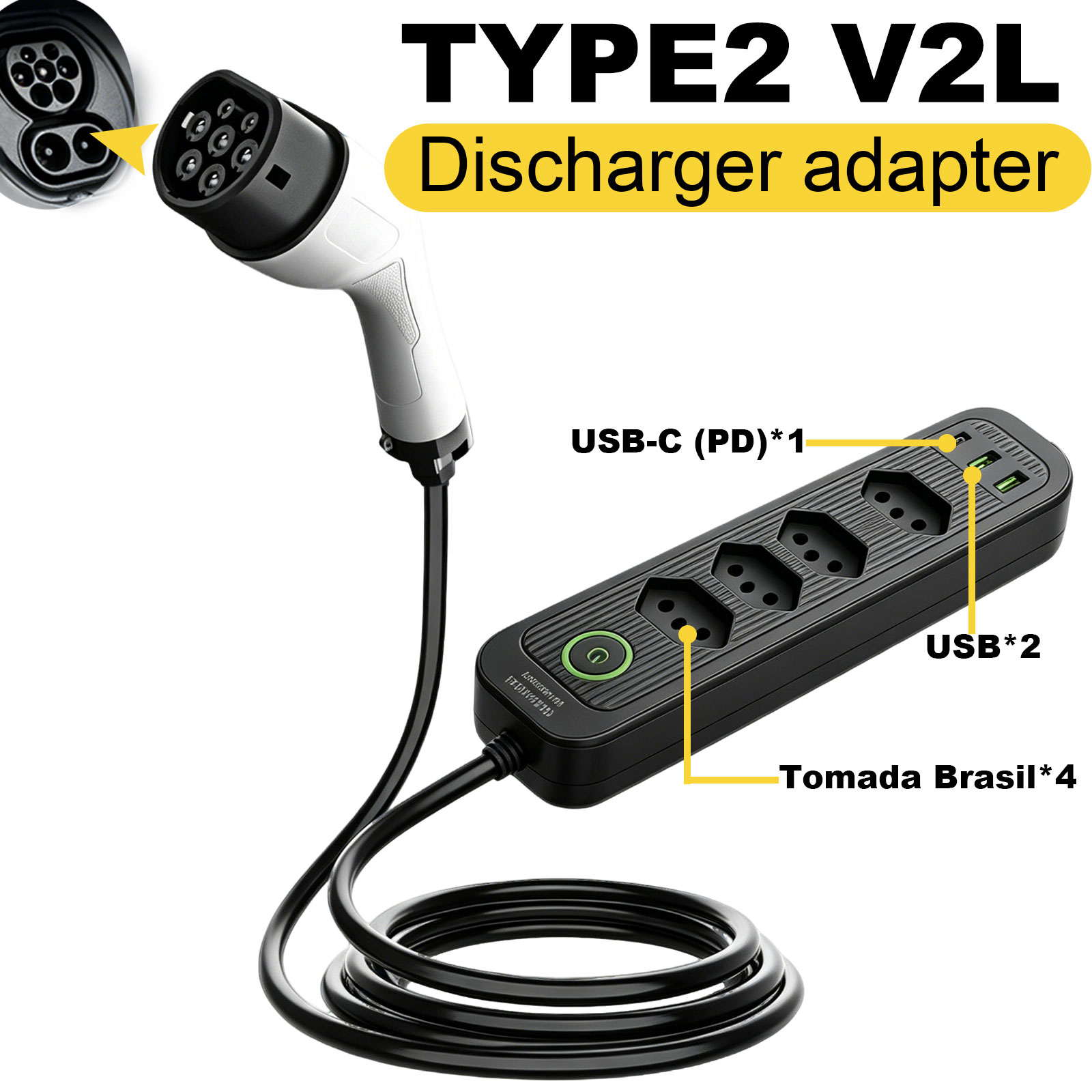 Adaptador de Descarga Tipo 2 V - Outdoor Power Hub reseña y precio