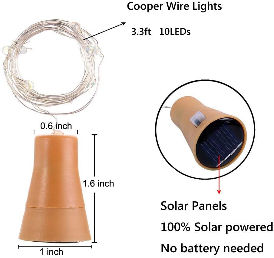 Botella de vino solar LED seri - Outdoor Power For Wedding reseña y precio