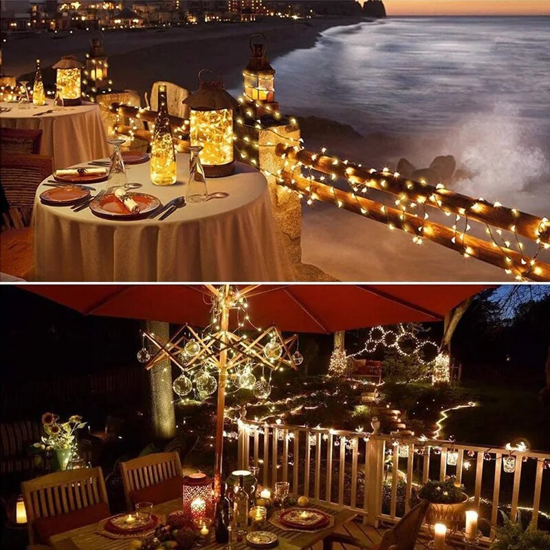 Guirnalda de luces LED con ene - Outdoor Power For Wedding reseña y precio