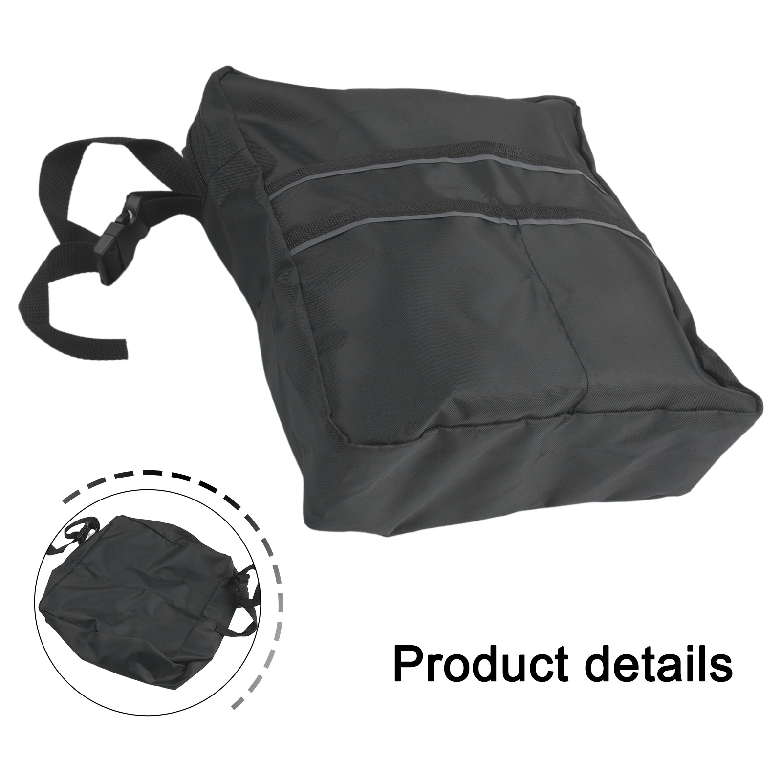 Bolsa trasera negra para asien - Outdoor Power Wheelchair reseña y precio